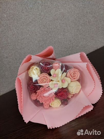 Шоколадный букет,микс цветов