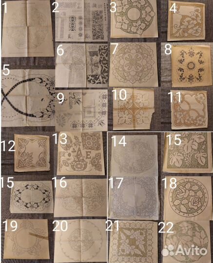 Схемы вышивок Ришелье 50-е годы