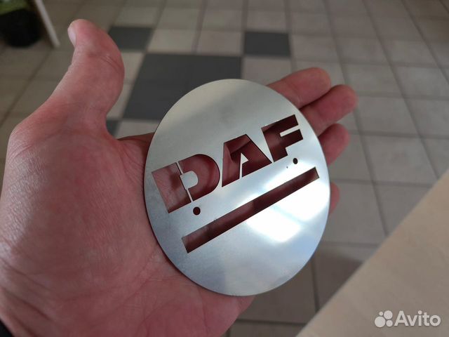 Эмблема из нержавейки с логотипом DAF к-т 2 штуки