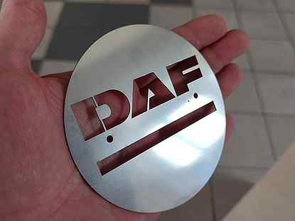 Эмблема из нержавейки с логотипом DAF к-т 2 штуки