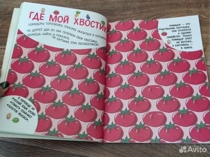 Детская книжка про фрукты, ягоды, овощи