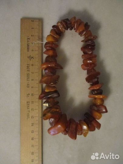 Старый янтарь бусы