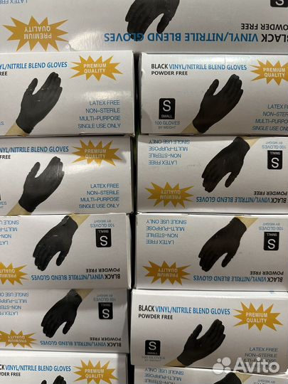 Перчатки нитриловые черные