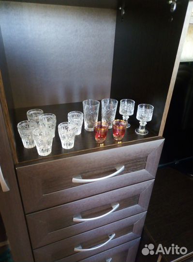 Рюмки цветное стекло СССР хрусталь Богемия винтаж