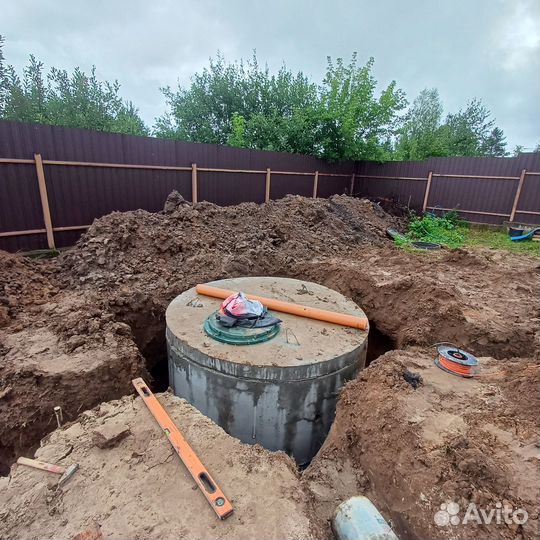 Установка септика, благоустройство скважин, кессон