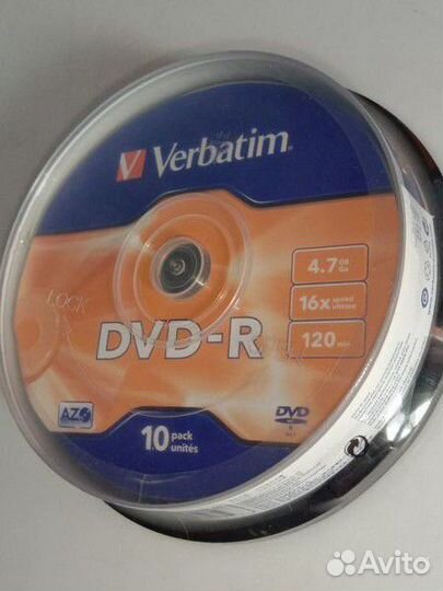 DVD- r Verbatim extra 16x 10шт
