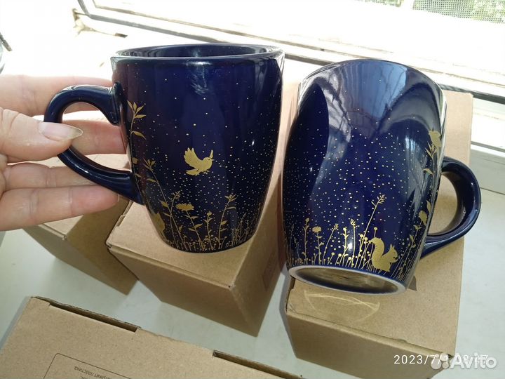 Ив Роше, Кружки синие 250мл, Наборы в коробках