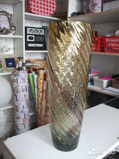 Ваза для цветов стекло 36 см