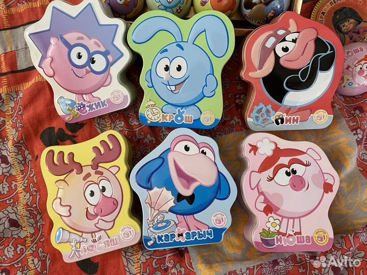 Коллекционные шарики и банки Смешарики