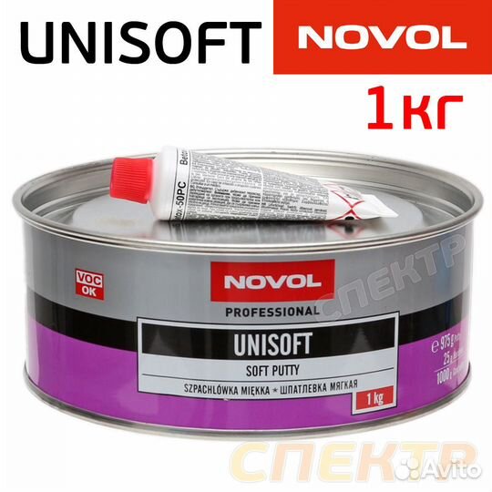 Шпатлевка novol unisoft 1,0кг мягкая