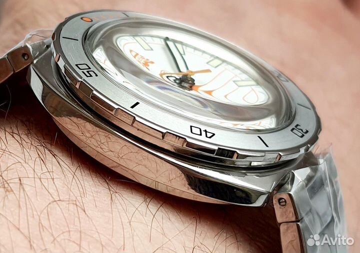 Часы Восток амфибия нептун белые 2025
