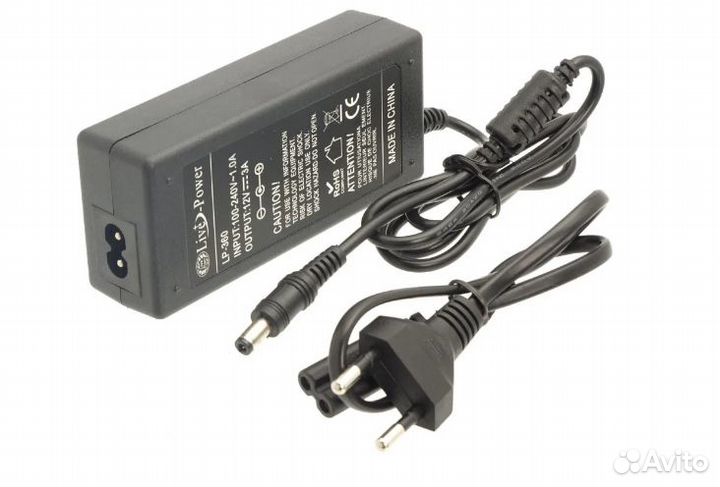 Блок питания Триколор тв LP-360, 12В - 3А/ 5,5*2,5