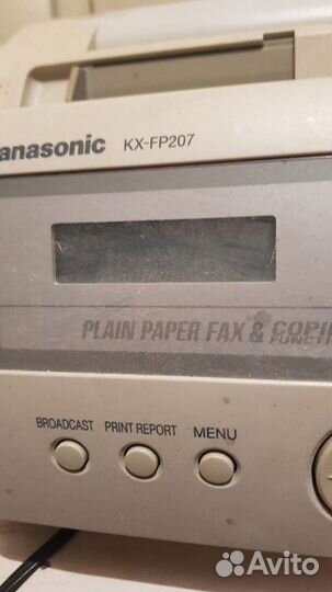 Телефон факс panasonic kx fp207