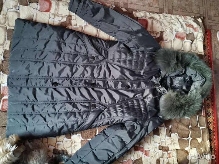 Пуховик зимний длинный женский