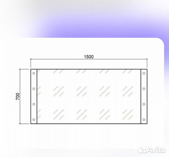 Гримерное зеркало, подвесная тумба