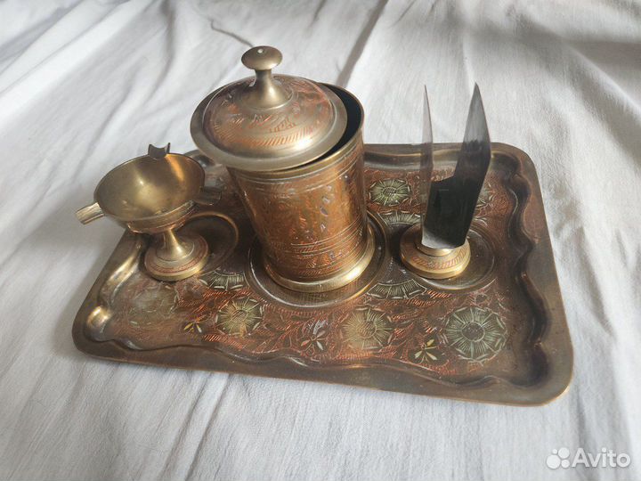 Набор для курения. Латунь. Индия. Винтаж. 1974г