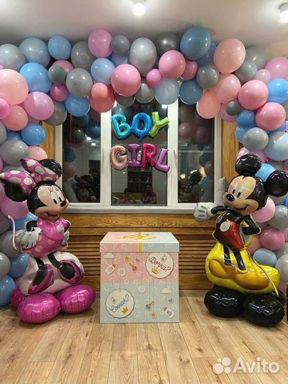 Воздушные шары для гендер пати