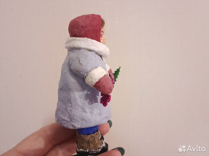 Новогодняя ватная елочная игрушка