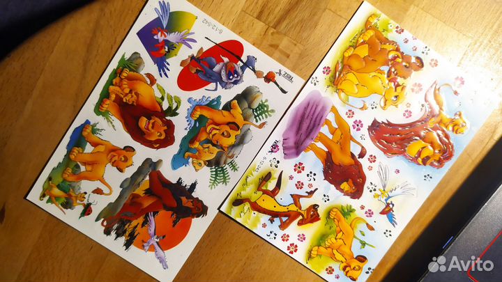 Наклейки Король лев и Том и Джерри 1995