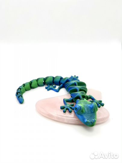 Геккон (ящерка) игрушка антистресс 3д печать