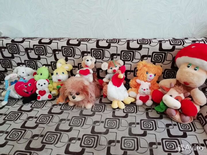 Мягкие игрушки пакетом много