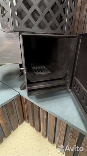 Печь для бани с баком