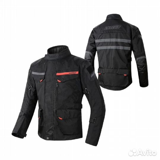 Мотокуртка туристическая Lyschy Ly903 черно-красн