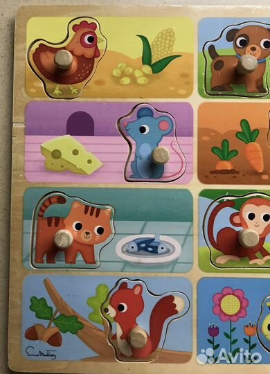 Рамка-вкладыш Кто что ест Goula + рамка Транспорт