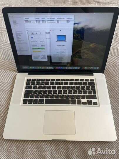 Macbook pro 15:отл.сост+i7+SSD+756Gb+16RAM+Sonoma