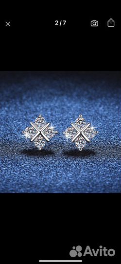 Серьги с муассанитами