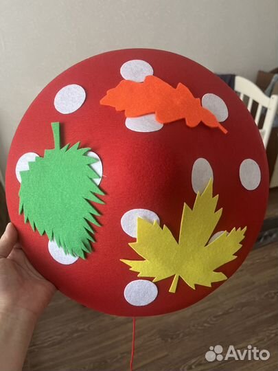 Шляпа мухомора детская в детсад на утренник