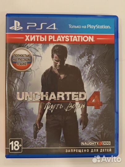 Uncharted 4. Путь вора. Диск ps4