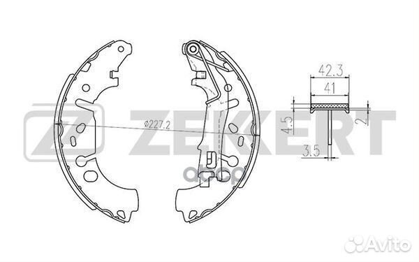 Колодки торм. бараб. задн. Fiat Fiorino (255 )