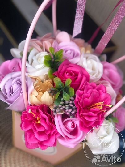 Букет из мыльных роз на 8 марта