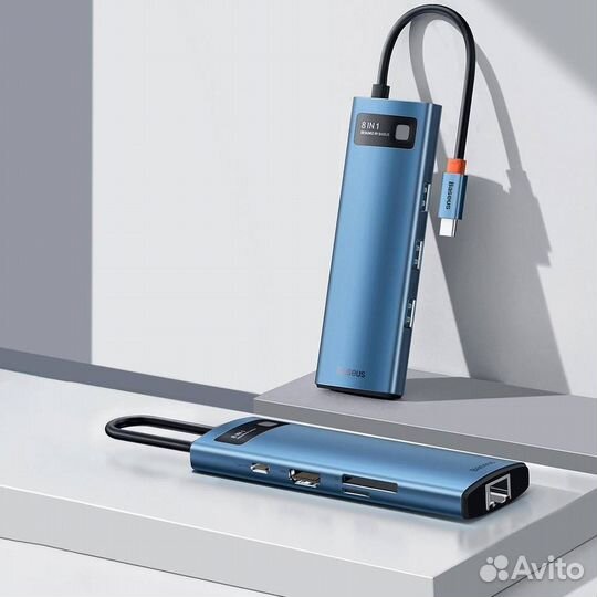 Переходник baseus Metal Gleam Series 8-in-1, Разве
