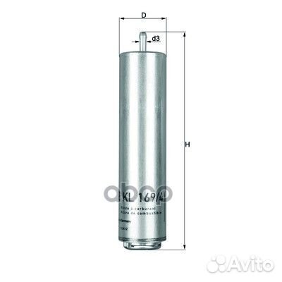 Фильтр топливный KL1694D Mahle/Knecht