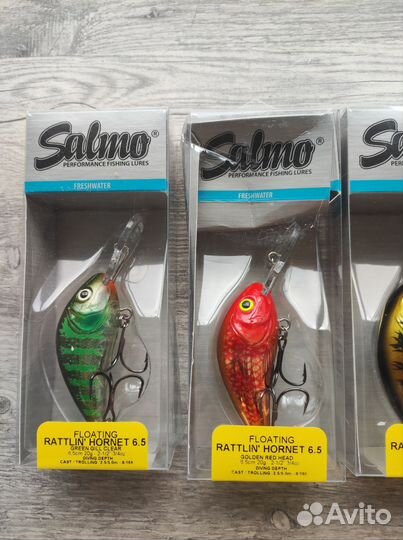 Воблер Salmo Floatin Rattlin Hornet 6,5