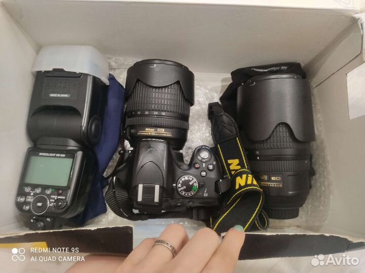 Фотоаппарат nikon d5100 + 2 объектива + вспышка