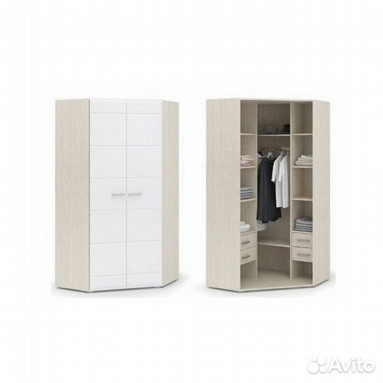 Шкаф распашной белый глянец