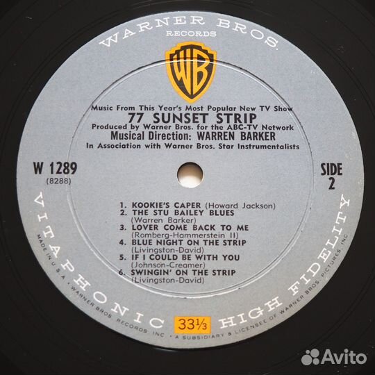 Джаз пластинка 77 Sunset Strip