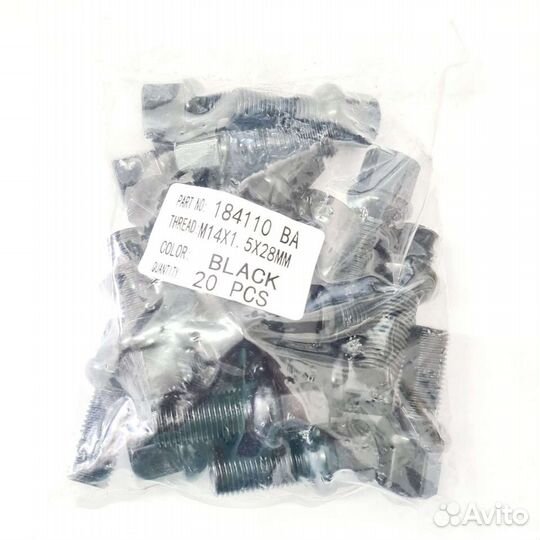 Болты черные сферические М14х1,5 L28 мм S17