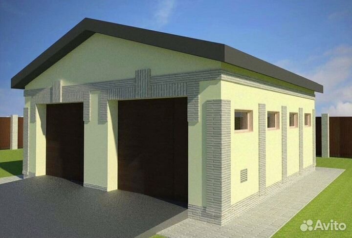 Гараж под ключ с быстрой постройкой для авто