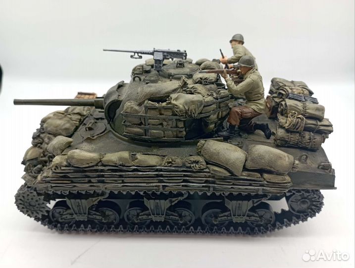 Танк м4а2 шерман с защитой в масштабе 1:35