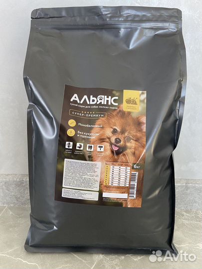 Альянс корм для собак мелких пород