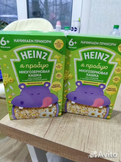 Каша heinz безмолочная