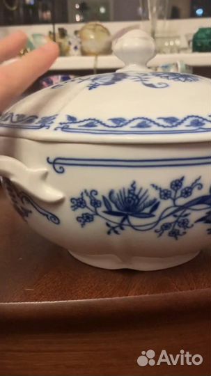 Фарфор Кобальт новый Богемия Хрусталь