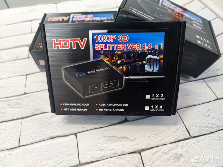Сплиттер 1hdmi*4hdmi (1080P, hdmi ver 1.4)