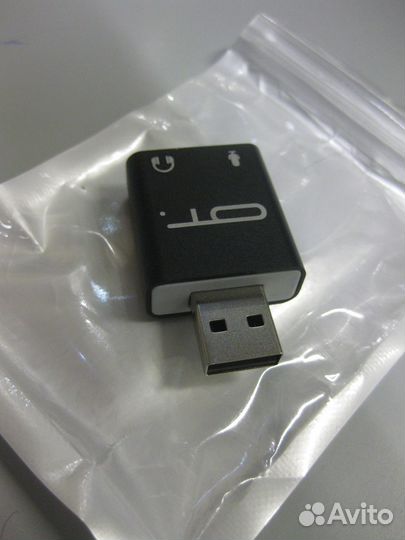 USB-адаптер для подключения наушников к ноутбуку