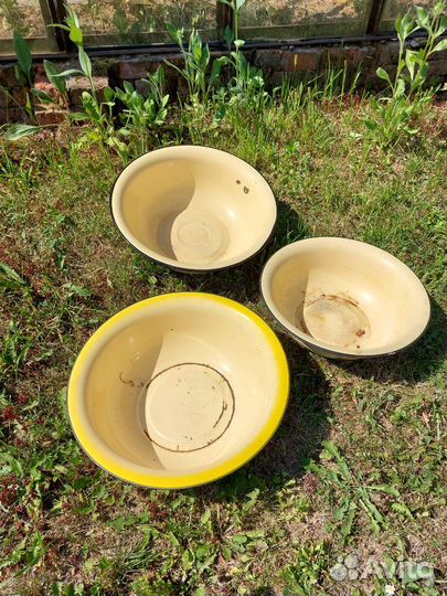 Набор посуды дачный, тазы, ведра