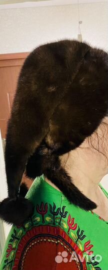 Шапка косынка норковая